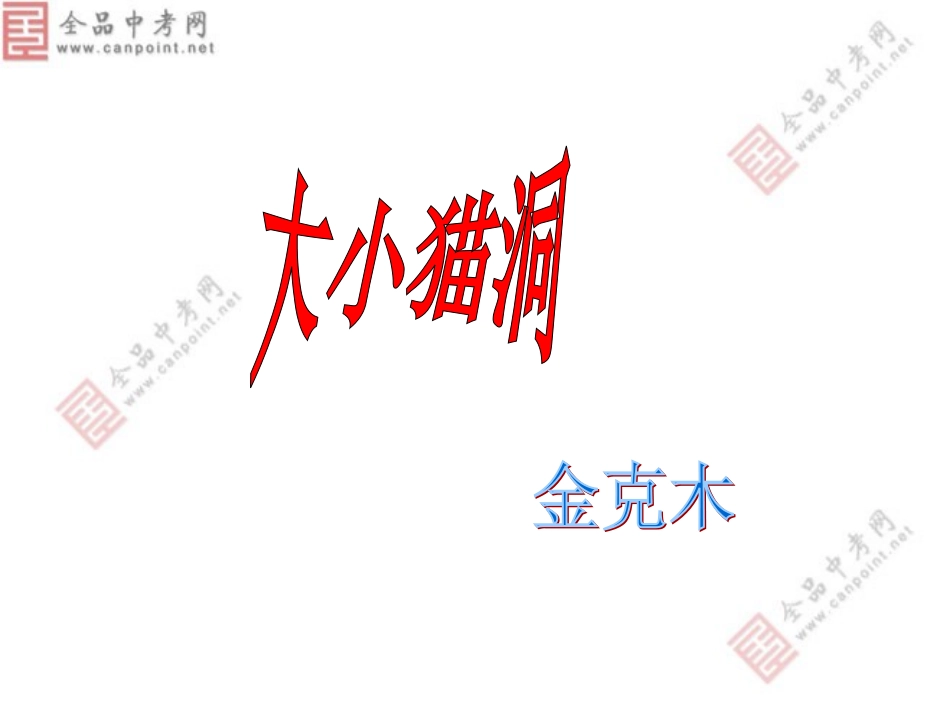 《大小猫洞》课件_第1页