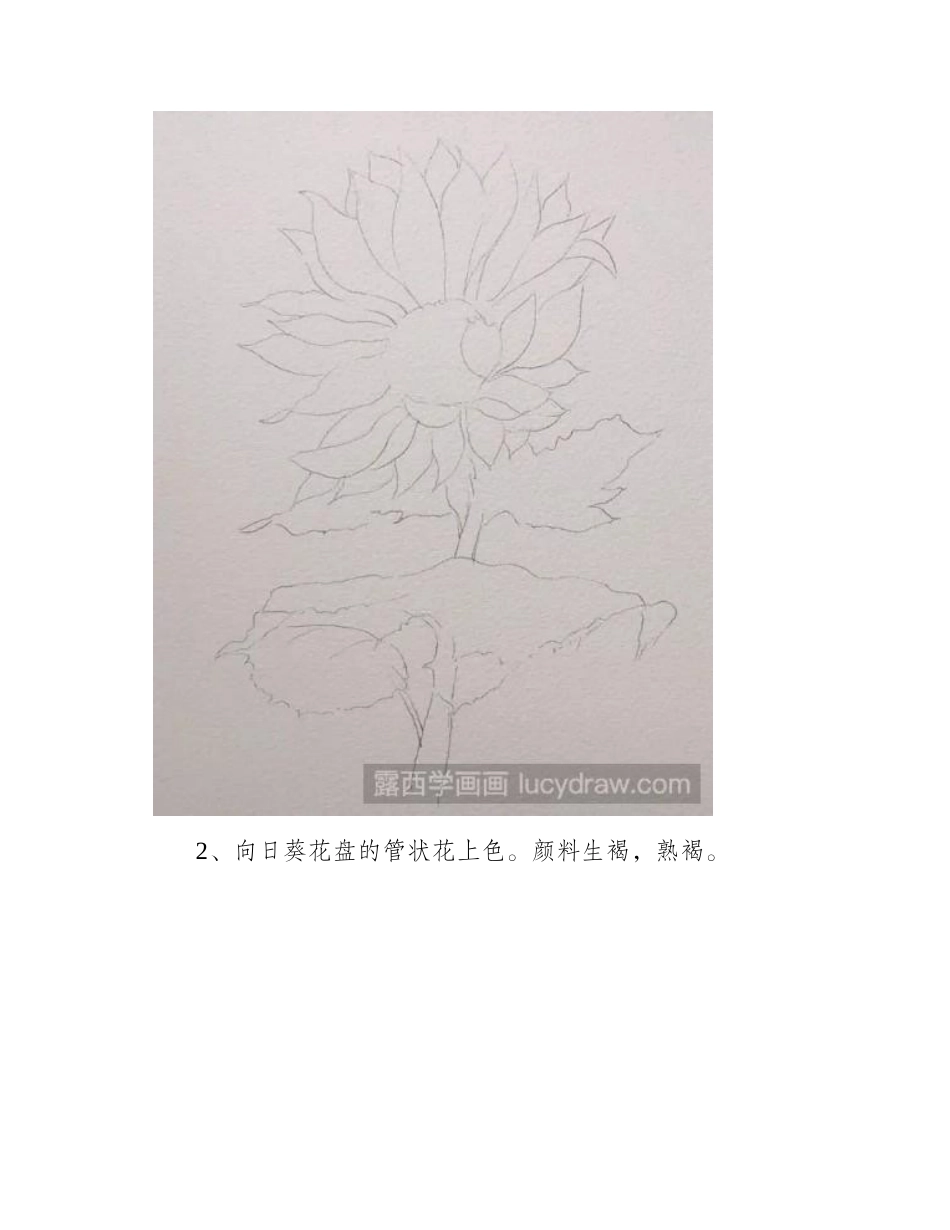 水彩画向日葵怎么画水彩画教程_第2页