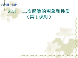 二次函数的图象和性质第课时 