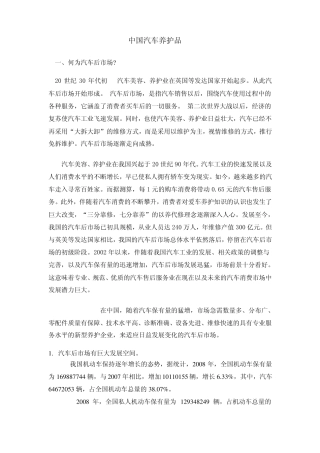 汽车养护品市场