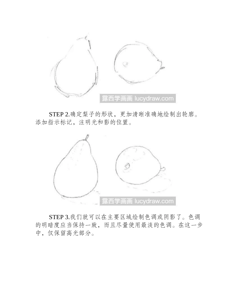 素描怎么画梨子素描教程1_第2页