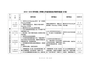 2014-2015学年七年级下册信息技术教学计划张玉玲