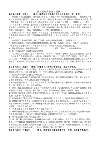 课文重点内容复习提纲