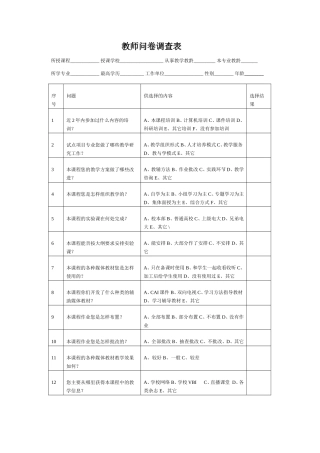 教师问卷调查表-张萍