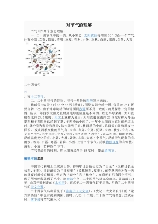对节气的理解