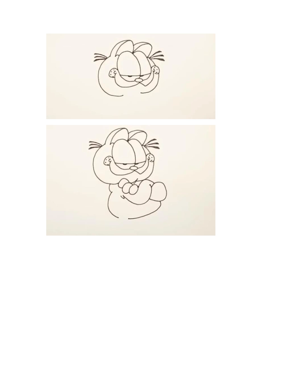 手把手教你加菲猫简笔画怎么画简笔画教程3_第2页