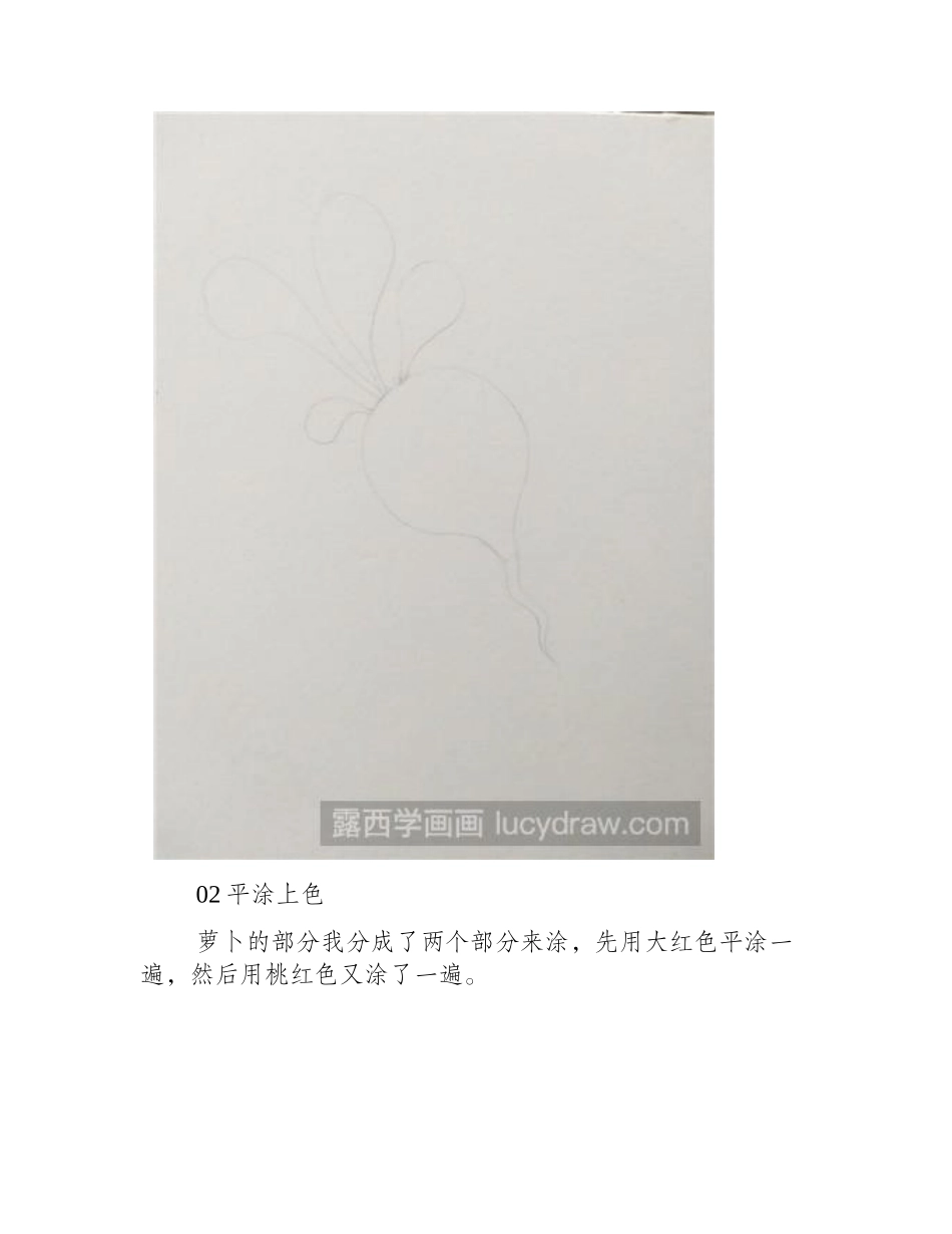 水彩画教程：教你画萝卜水彩画教程_第2页