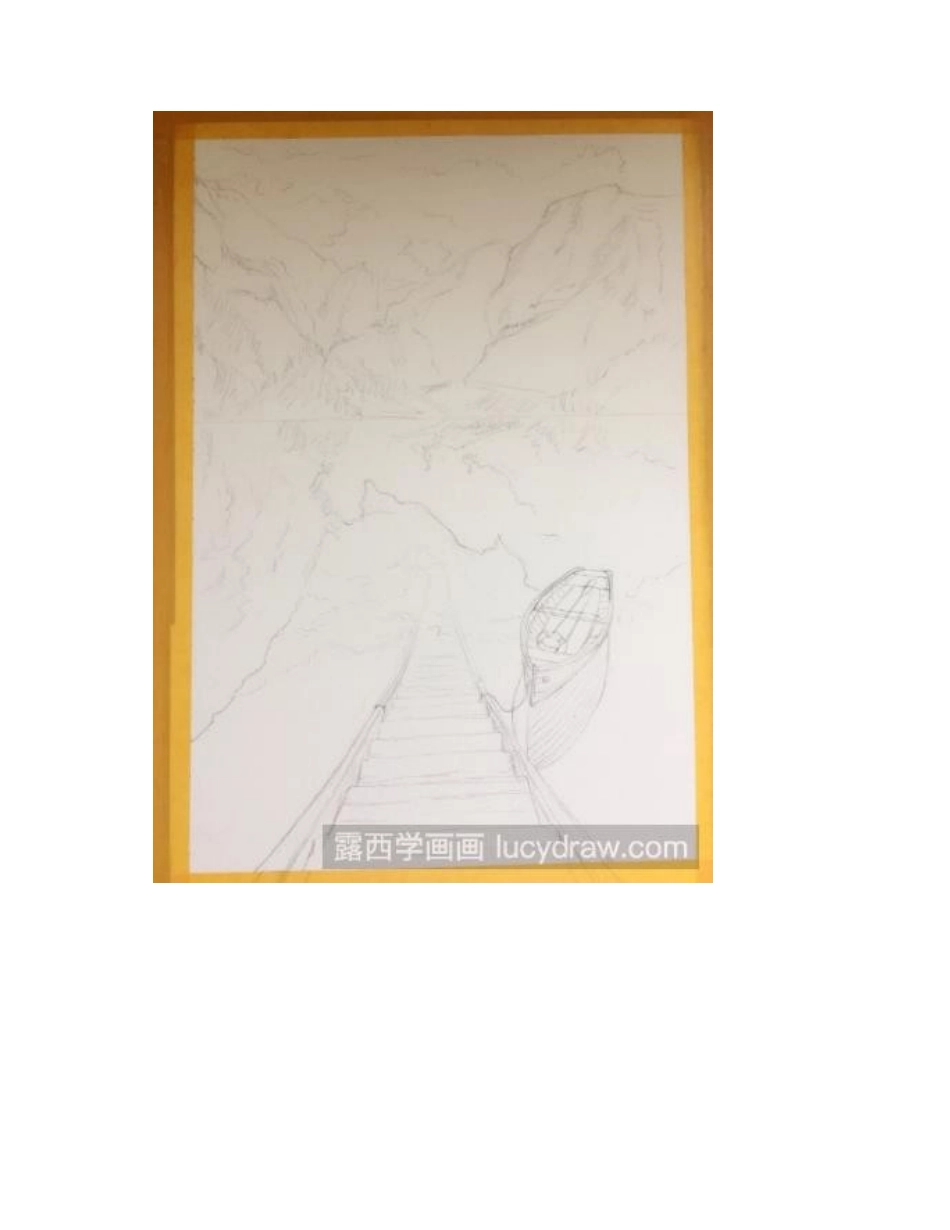 山水风景水彩画步骤教程水彩画教程1_第2页