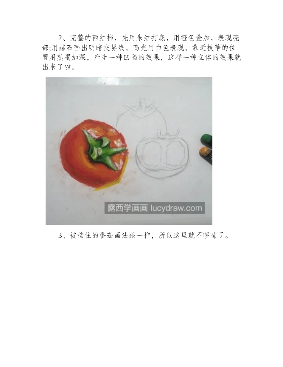 西红柿怎么画_番茄的油画步骤有哪些_油画教程_第2页