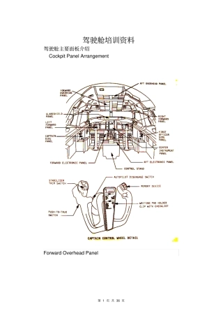 NG飞机驾驶舱面板介绍