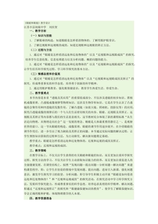 《眼睛和眼镜》教学设计