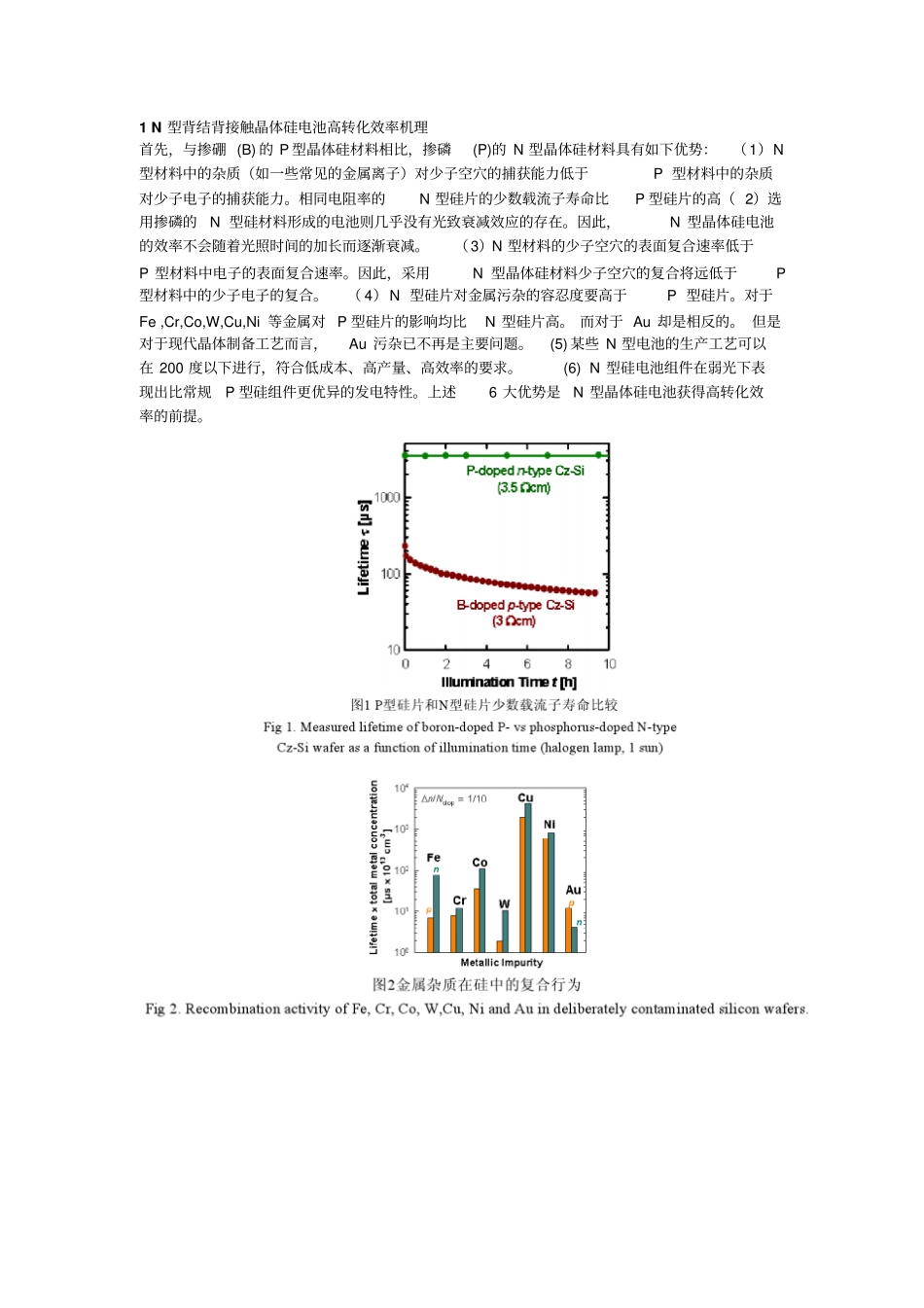 N型硅太阳电池总结模板_第1页