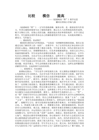 比较模仿提高