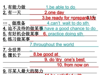 仁爱英语九年级上册unit3_phrases复习课件
