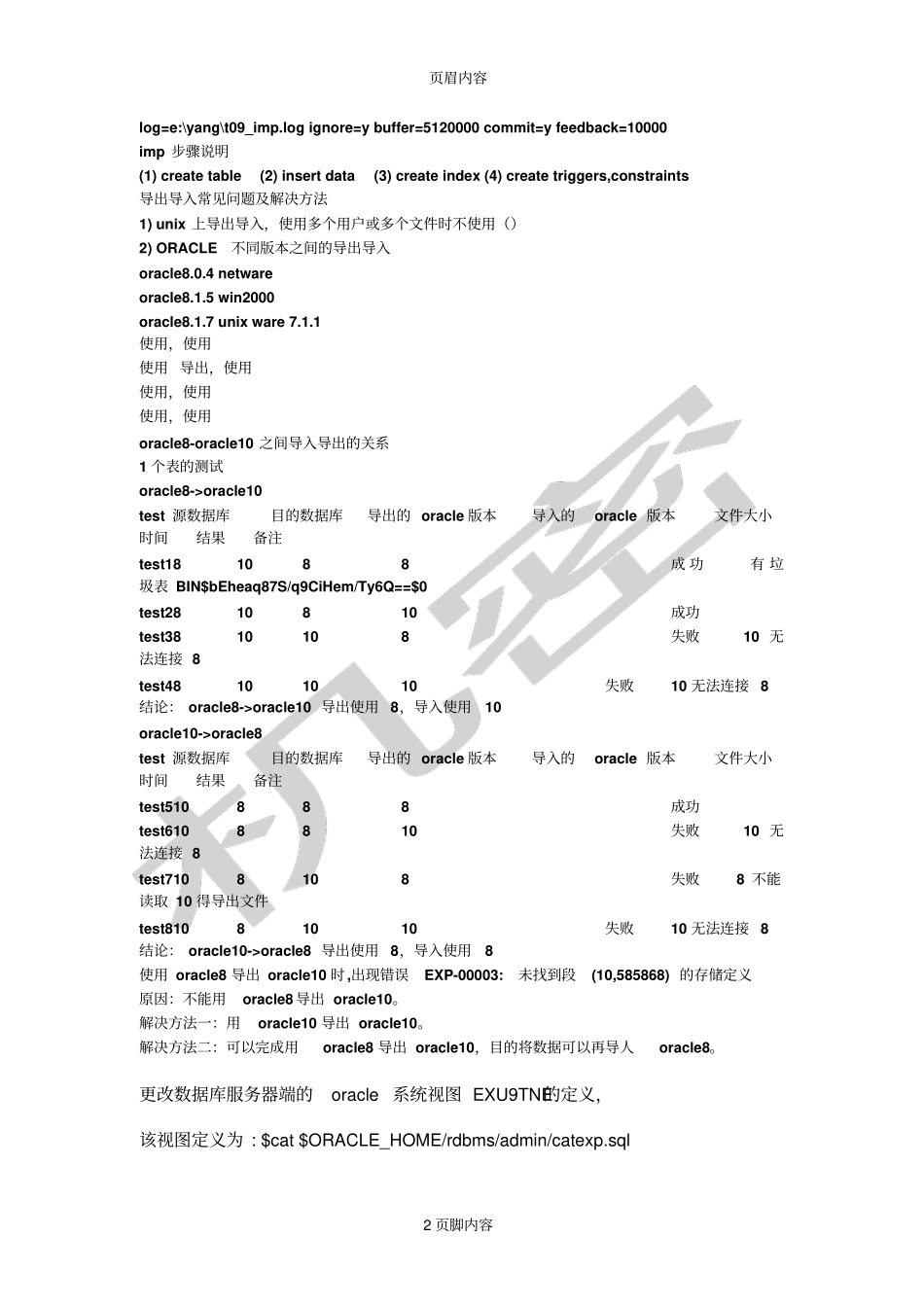 ORACLE导出导入exp和imp总结_第2页