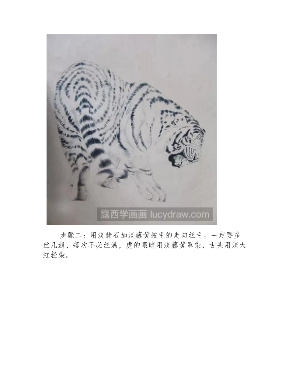 生宣画工笔虎工笔画教程_第2页
