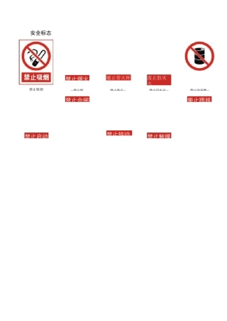 安全标志大全