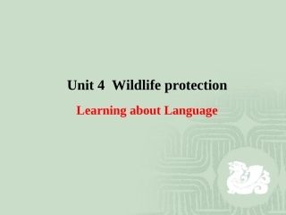 必修二Unit4LearningaboutLanguage