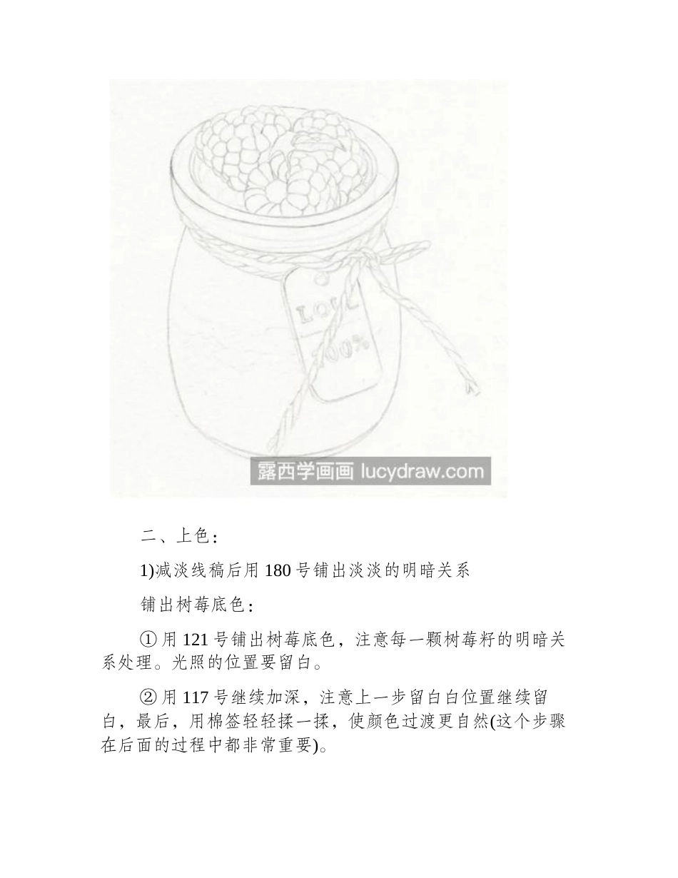 树莓奶昔怎么画_如何画瓶装的奶昔_彩铅画教程_第2页