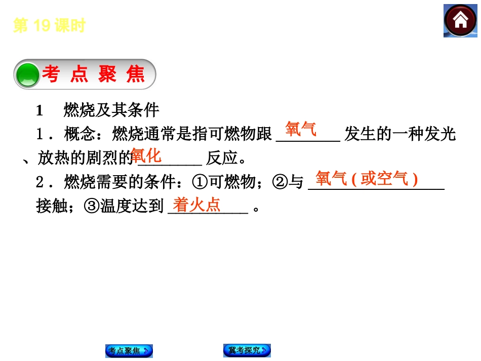 2015届中考化学复习课件：第19课时　燃烧与灭火_第3页