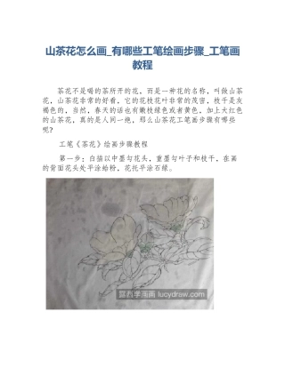 山茶花怎么画_有哪些工笔绘画步骤_工笔画教程