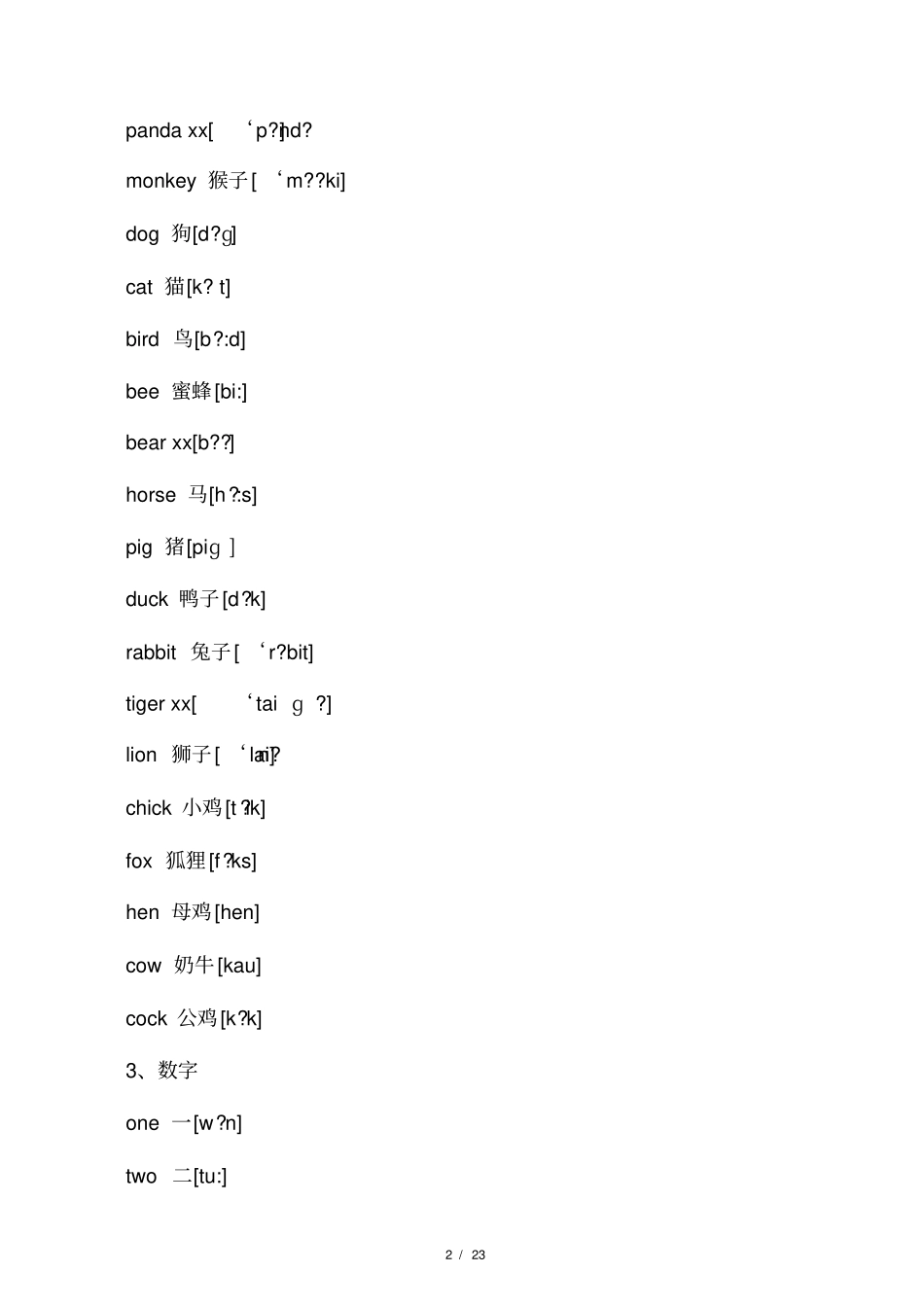PEP小学英语三至六年级英语单词分类_第2页