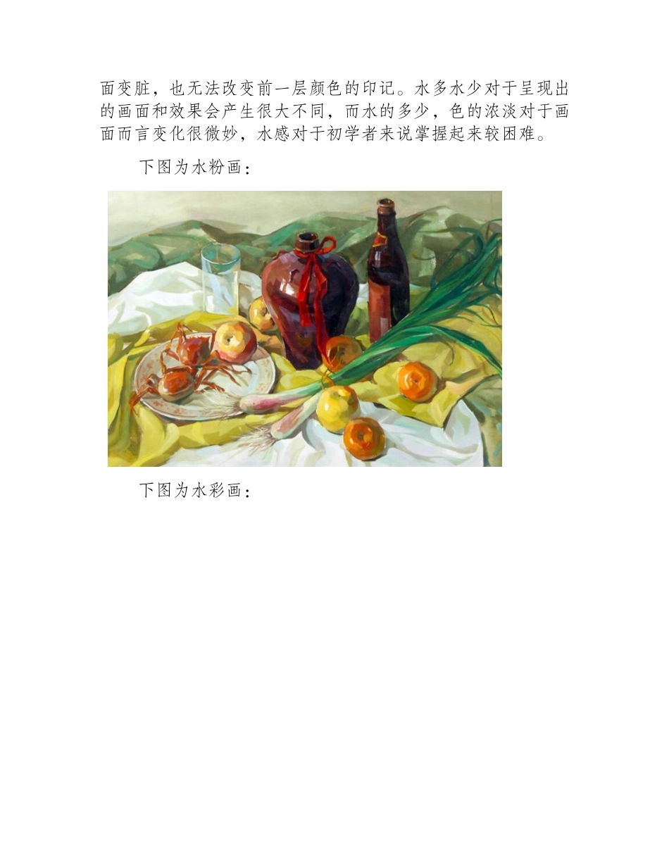 水粉画和水彩画的区别讲解水粉画教程_第2页
