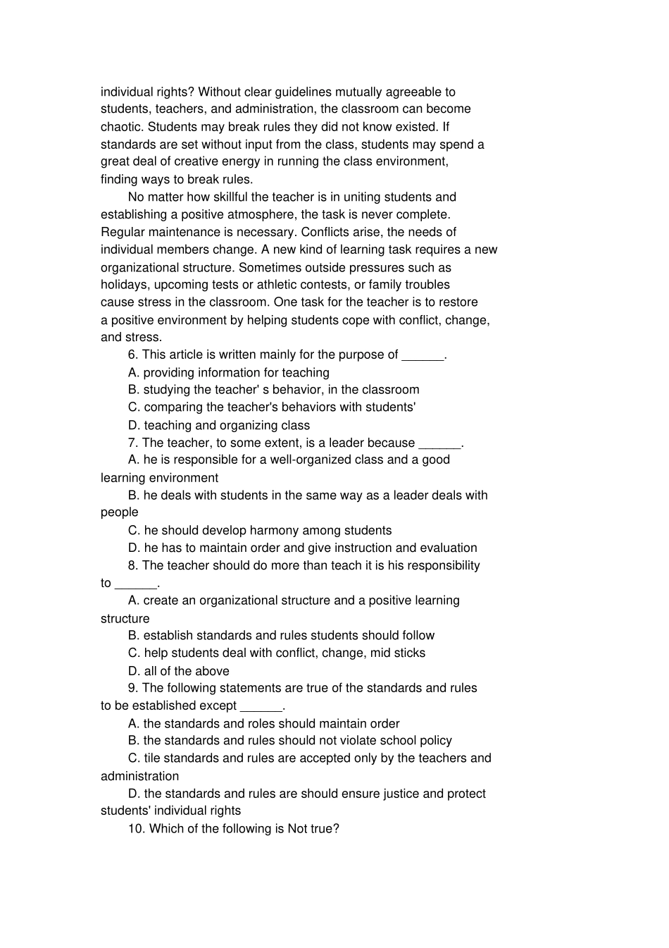 PETS三级阅读理解专项模拟试题_第3页