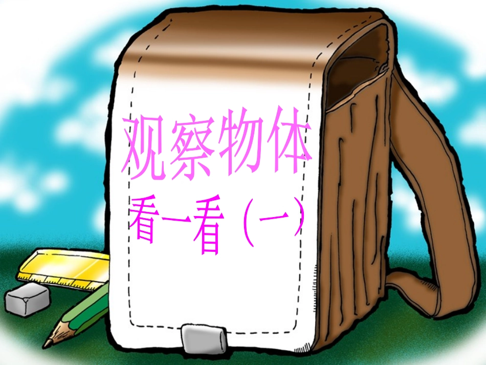 观察物体看一看（一）课件（北师大版二年级上册数学课件）_第1页