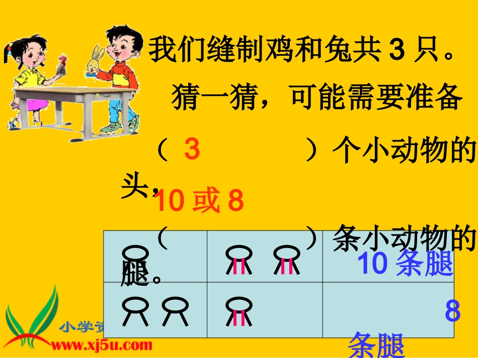 北师大版五年级数学上册《鸡兔同笼4》PPT课件_第3页