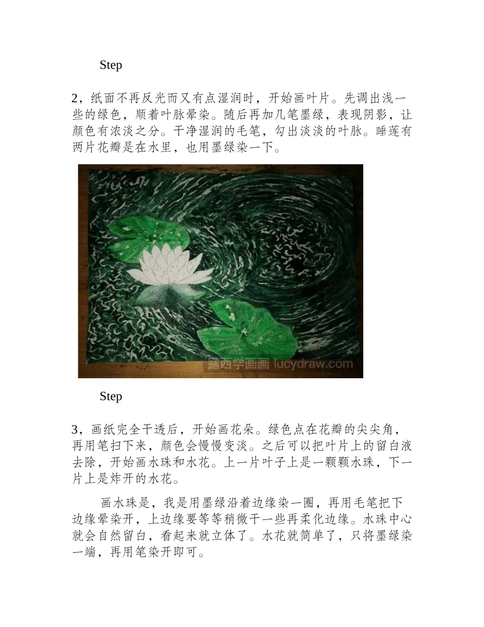 睡莲水彩画教程水彩画教程_第2页