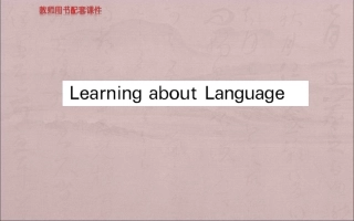 2013-2014学年高中英语（人教版选修7）同步课件：Unit2RobotsLearningaboutLanguage
