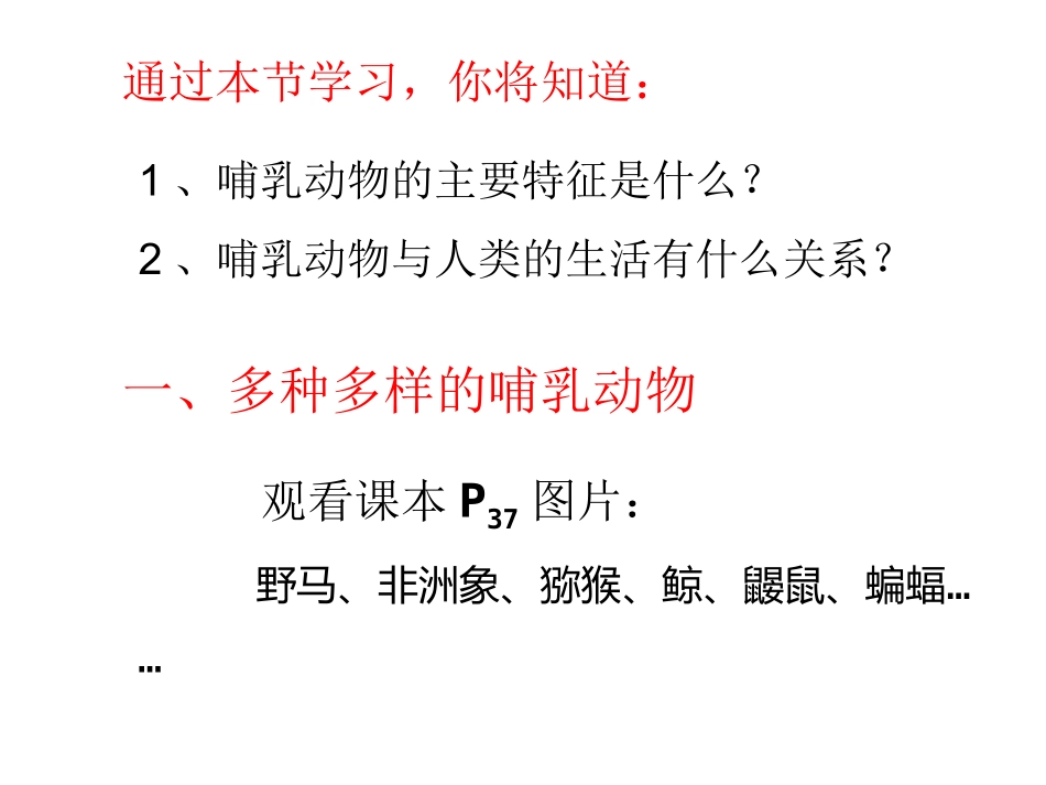 八年级生物上册第七课哺乳动物_第2页