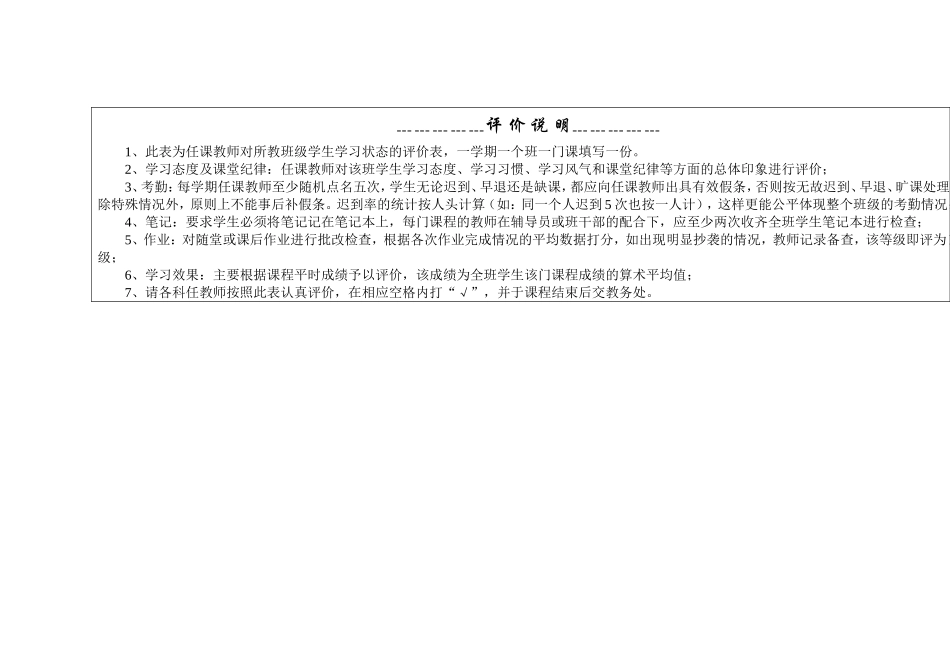 学生学习状态评价表_第2页
