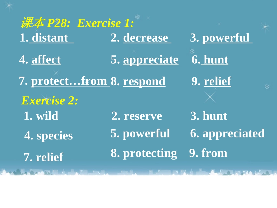 人教英语必修二同课异构课件：Unit4WildlifeprotectionSectionCGrammar1_第2页