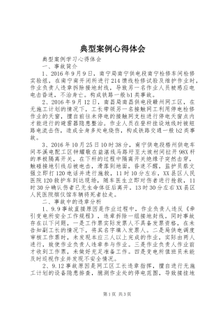 典型案例心得体会