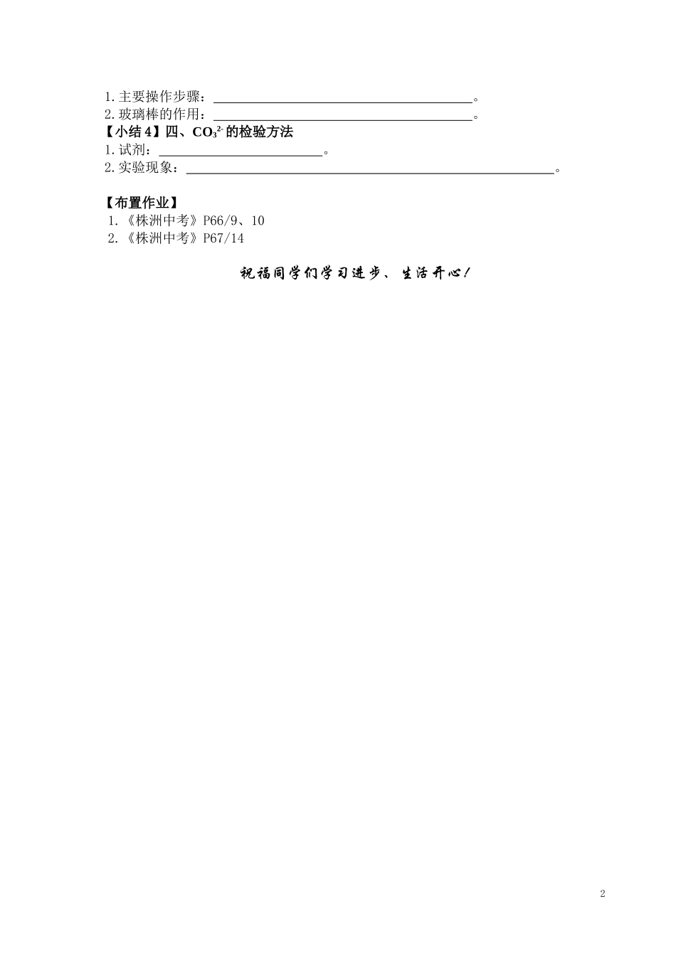 盐的性质复习学案_第2页