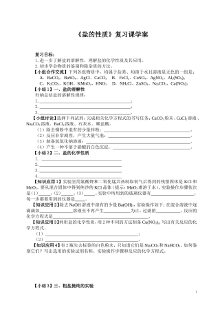 盐的性质复习学案