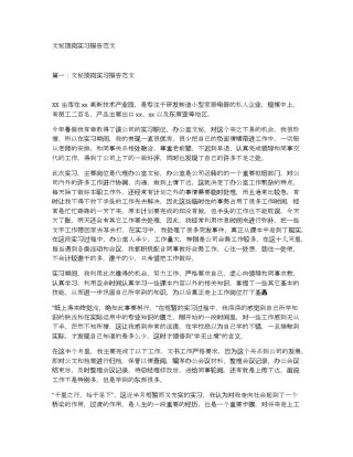 文秘顶岗实习报告范文 