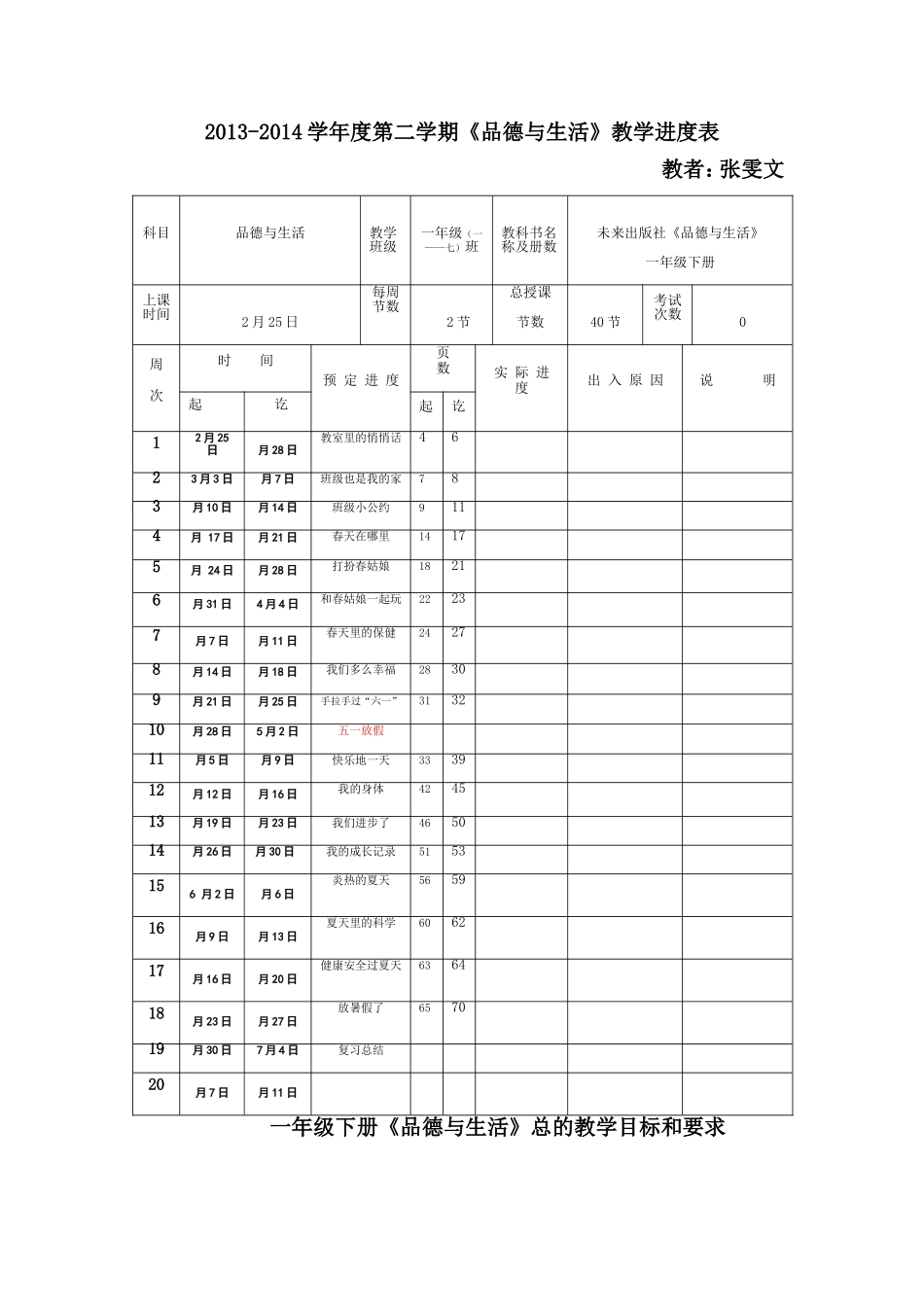 一年级思品张雯文_第1页