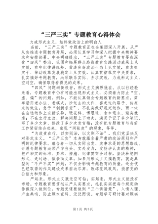 “三严三实”专题教育心得体会