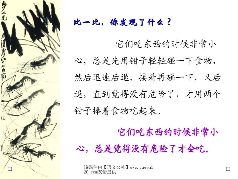 【北师大】三年级下册《小虾》教学课件(1)_第2页