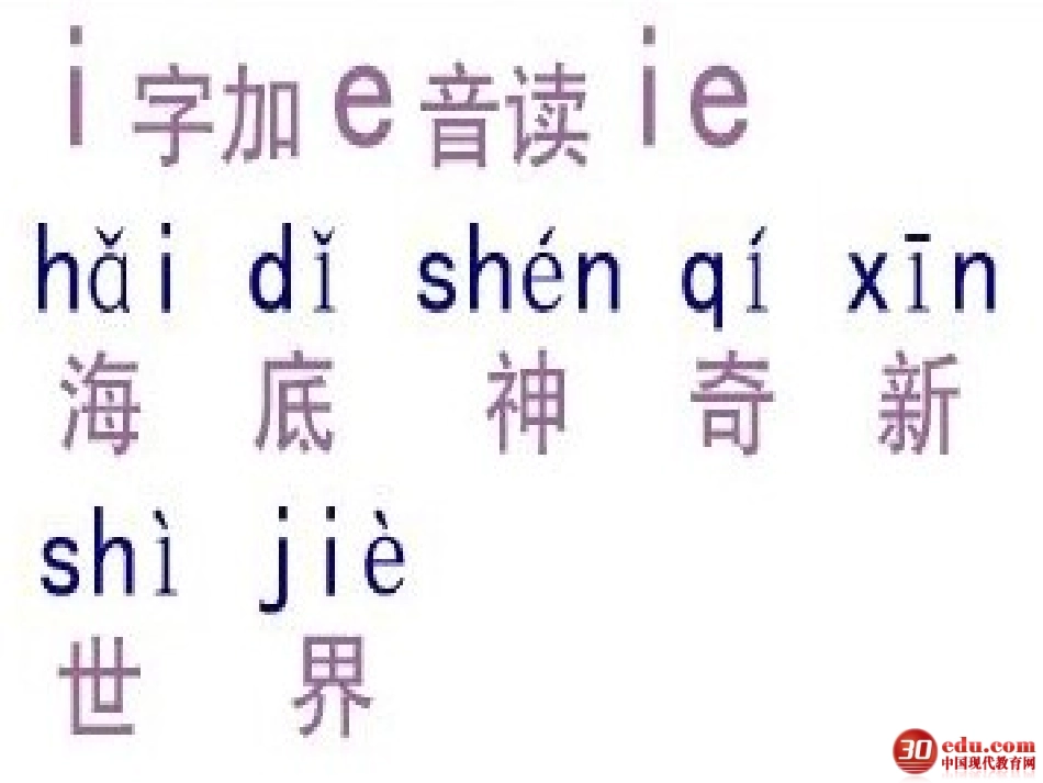 一年级上册《汉语拼音11_ie_üe_er》课件_第3页