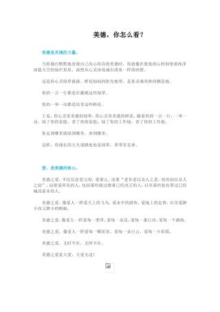 美德你怎么看？