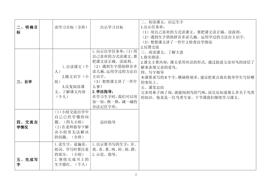父亲和鸟导学案_第2页