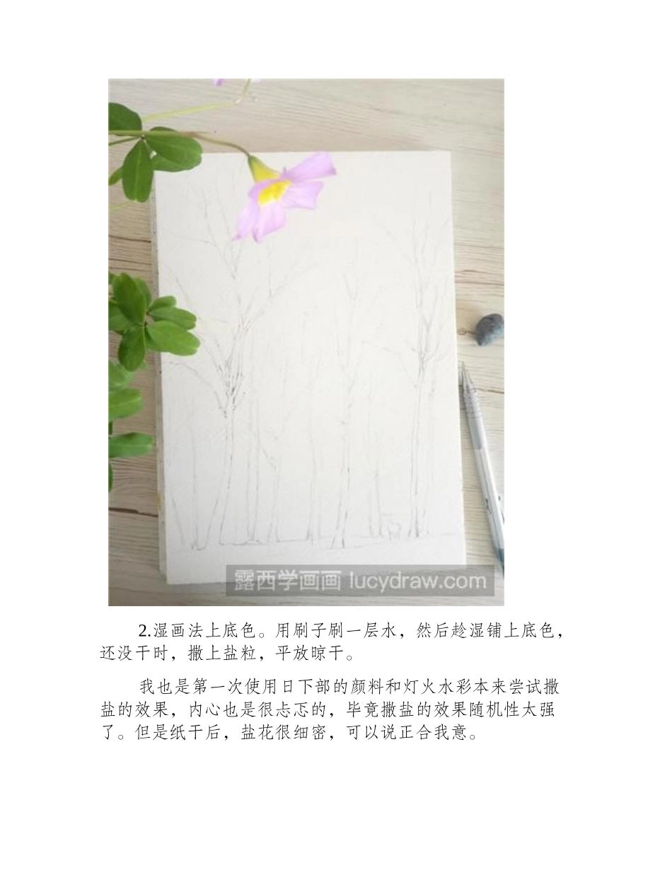 水彩画教程：教你画梦幻森林水彩画教程_第2页