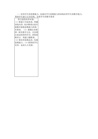 培养学生的思维能力