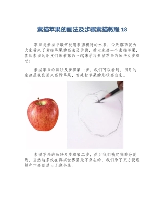 素描苹果的画法及步骤素描教程18