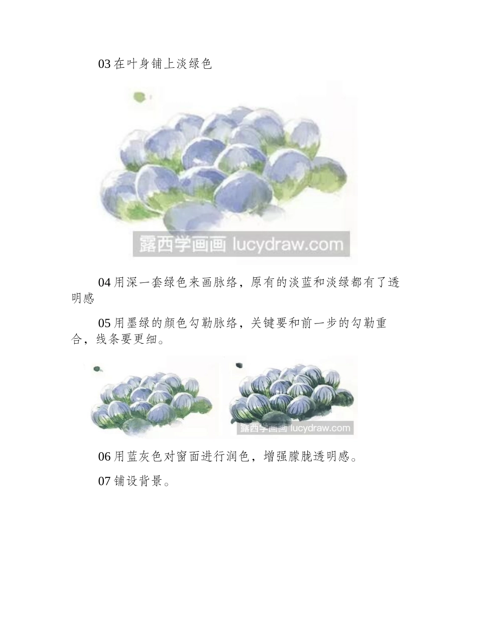 水彩画教程：怎么画姬玉露水彩画教程_第2页