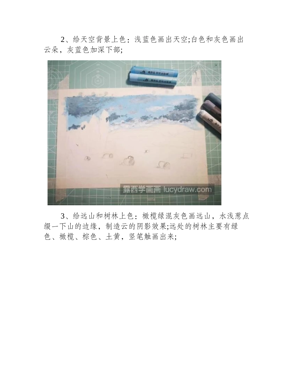 田里的草垛怎么画_秋天田野景色油画教程是什么_油画教程_第2页